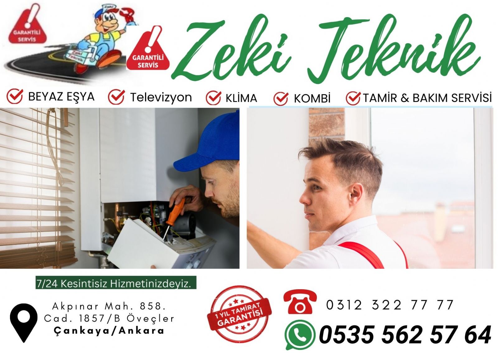Öveçler Kombi Servisi